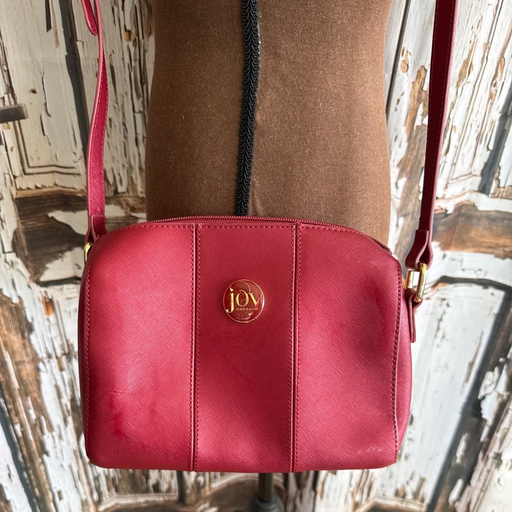 Joy mangano ruby leather crossbody bag
